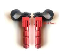 Footrest Rest Pedal 22-27/30-35mm Clamp Aluminum Motorcycle Part Universal Pedals Folded Footrest Footpeg Motorcycles,Mopeds,Scooters,bicycle(22-27mm Red)
