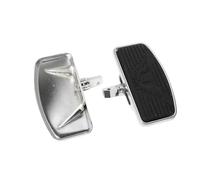 Footrest Rest Pedal Black Motorcycle Adjustable Floorboard Front Footboards Driver Footrest Pad Steel/Fit For Honda VTX1300 VTX1800 Suzuki VL400 C50(Chrome)