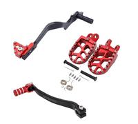 Footrest Rest Pedal/Fit For Honda XR CRF CRM BAJA XR250 XR250R Motorcycle CNC Foot Pegs Rest Footpeg Footrest Gear Brake Shift Lever Pedal Shifter Brake(Set3)