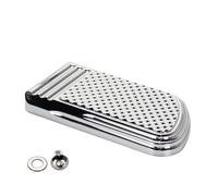 Footrest Rest Pedal Foot Pegs Defiance Large Brake Pedal Pad/Fit For Harley FL Softail 86-2017 FLD 12-16 Touring And Trike Motorcycle Models 1980-later(Silver)