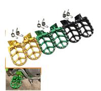 Footrest Rest Pedal Motocross Parts/Fit For Kawasaki KX65 KX80 KX85 KX100 KX112 KLX140 KLX140L KLX140G CNC Footpegs Foot Rests Pegs Pedal Footrests(Green)