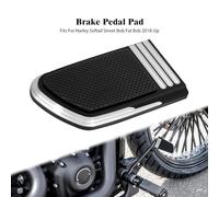 Footrest Rest Pedal Motorcycle CNC Brake Pedal Pad Cover Black Footrest/Fit For Harley Softail Fat Bob FXDF Street Bob FXFB FXFBS 2018-2021 2022 2023(Brake Pedal Pad A)