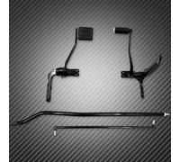 Footrests Foot Pegs Motorcycle Black Forward Controls Pegs Levers Linkages Kit Set For Dyna Street Bob Fat Bob Wide For Glide FXDI FXDB 2006-2017