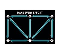 Footstep Trainer Mat - Soccer Skills Mat, Ground Dribble Mat | Athletic Control Tool, Training Accessory for Foot Dexterity, Home Sports Exercise Pad, Non Slip Target Position Practice Board