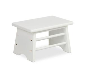 Footstool Bamboo Step Stool Wooden Footrest Lightweight Compact Portable Stool