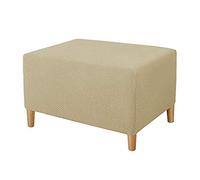 Footstool Cover Rectangle, Ottoman Covers Stretch, Storage Stool Cover, Footstool Protector Cover Dustproof, Ottoman Slipcovers (Yellow,S)