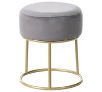 Footstool DELCO Velvet Grey