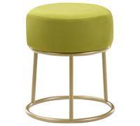 Footstool DELCO Velvet Lime Green