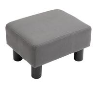 HOMCOM Ottoman Footrest Seat Footstool Chair Luxury Small Microfiber Cloth in Grey HOMCOM Grey