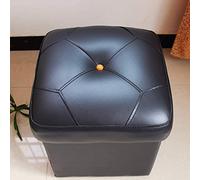 Footstool Foot Stool Ottoman Storage Stool Box Stool Leather Upholstered Cube Pouf Ottoman,pouffe Footstool Solid Wood Leather Living Room Coffee Table Small Bench Home Decor Chair