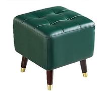 Footstool Footrest, PU Leather Small Stool, Modern Rectangular Under Desk Chair Seat