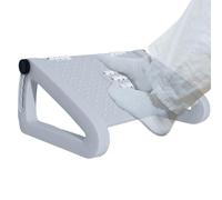 Footstool for Under the Desk, Adjustable Footrest with 6 Heights & Massage Wheels, Ergonomic Office Footrest, Non-Slip Comfort Stool Legs