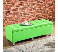 footstool,Modern Ottoman Faux Leather Upholstered Rectangle Storage Bench Footrest Shoe Changing Stool For Living Room Bedroom Entryway Hallway-G 70x40x40cm(28x16x16inch) (C 90x40x