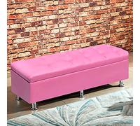 footstool,Modern Ottoman Faux Leather Upholstered Rectangle Storage Bench Footrest Shoe Changing Stool For Living Room Bedroom Entryway Hallway-G 70x40x40cm(28x16x16inch) (And 60x4