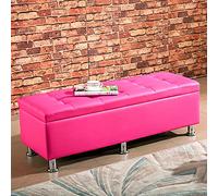 footstool,Modern Ottoman Faux Leather Upholstered Rectangle Storage Bench Footrest Shoe Changing Stool For Living Room Bedroom Entryway Hallway-G 70x40x40cm(28x16x16inch) (G 100x40