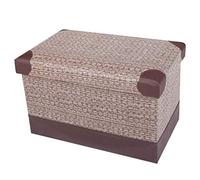 Footstool, Ottoman Footstool Foldable Foot Stool Ottoman Pouf, Rectangular Foot Rest Stool with Storage, Pu Leather Shoes Change Stool Small Footrest Coffee Table Padded Seat Home Decor (COF