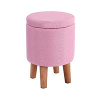 Footstool Ottomans Foot Stool Ottomans Foot Stool Round Footstool Cotton Linen Foot Stools Storage Ottoman Dressing Table Stool Ottomans for The Bedroom Footstools for Living Room