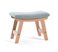 Footstool, Ottomans Foot Stool s Foot Stool Arc Footstool Cotton and Linen Foot Stools Shoe Change Stool s for The Bedroom s for Living Room, orange-38x26x29cm (Navy Blue 38x26x29cm)