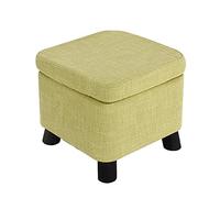 Footstool Ottomans Shoe Change Stool Storage Ottoman Cotton Linen Ottomans for The Bedroom Ottomans for Living Room