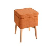 Footstool Ottomans Shoe Change Stool Storage Ottoman Cotton Linen Ottomans for The Bedroom Ottomans for Living Room