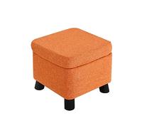 Footstool Ottomans Shoe Change Stool Storage Ottoman Cotton Linen Ottomans for The Bedroom Ottomans for Living Room