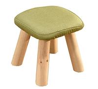 Footstool Seat Cube Stool Cube with Home Shoe Bench Stool Made of Fabric Comfortable and Breathable Sitting is Not Tired Stool Made of Solid Wood Bearing 100 kg 28 x 28 x 28 cm Ottoman Stool