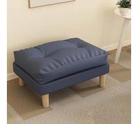 Footstool Small Soft Footrest Stool with Wooden Legs Ottoman Padded Step Stool Seat with Non-Slip Feet for Couch Living Room