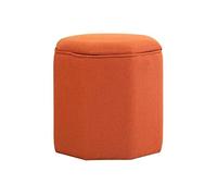 Footstool Sofa Stool Wooden Bench Seat-Cotton and Linen Art Change Shoe Bench with Lid Living Room Bedroom Flax Solid Wood Frame Home,Multiple Colors to Choose from