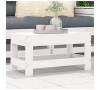 Footstool Solid Pine White 62x30x32 Foldable Side Table Outdoor Modular Set
