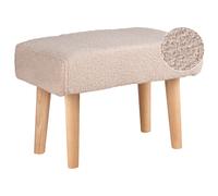 Footstool TAKOMA Boucle Light Beige