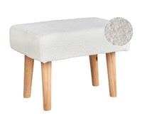 Footstool TAKOMA Boucle White