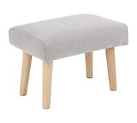 Footstool TAKOMA II Fabric Light Grey