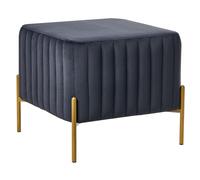 Footstool UTAH Velvet Black
