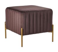 Beliani Footstool Utah Velvet Dark Brown