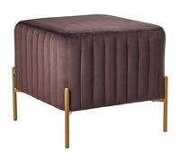 Footstool UTAH Velvet Dark Brown