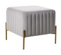 Footstool UTAH Velvet Grey