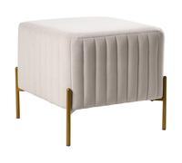 Footstool UTAH Velvet Off-White
