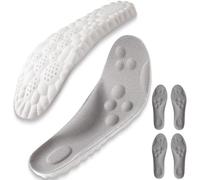 Footstr InsoleX - 2 Pairs of Footstr Insoles for Kids & Youth, 4D Cloud-Like Insoles for Women Men (Orange,3Y-4Y) (Gray,5Y-6Y)