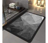 Fooyho Bath Mat, Bath Mats, Stone Bath Mat Quick Dry, Bath Mats for Bathroom, Bath Mat Mats Non Slip, Super Absorbent Bath Mat, Baths Mats, Shower Mat Outside Shower, Bathroom Carpet, Gray 31x59in