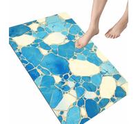 Fooyho Bath Mat, Bathroom Mat Abstract Stone Bath Mat Quick Dry, Super Absorbent Bath Mats Non Slip 55x79in Large Bath Mat, Thin Bathroom Rug Carpet for Home, Door, Kitchen, Toilet, Bathtub, Sink 479