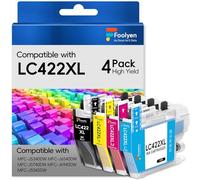 Fooylen LC422XL Ink Cartridges for Brother LC-422XL LC-422VAL Ink Cartridges Multipack for Brother MFC-J5340DW MFC-J5345DW MFC-J5740DW MFC-J6540DW MFC-J6940DW 4 Pack