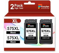Fooylen PG-575XL 575 Ink Cartridges PG-575 Black Compatible for Canon 575 Black Ink Cartridge Ink 575 XL Compatible with Canon Pixma TS3550i TS3551i TS3750i TR4750i TR4751i (2 Pack)