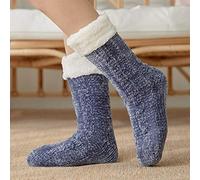 Foozie Women's Christmas Socks - Super Soft, Warm, Cozy, Thick, Fuzzy, Non-Slip (UK, One Size, Blue)