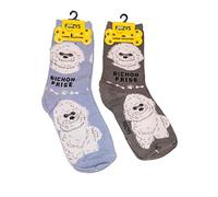 Foozys Unisex Crew Socks | Canine/Dog Collection | Bichon Fris