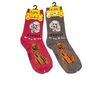 Foozys Unisex Crew Socks | Canine/Dog Collection | Poodle