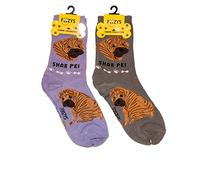 Foozys Unisex Crew Socks | Canine/Dog Collection | Shar Pei