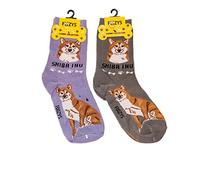 Foozys Unisex Crew Socks | Canine/Dog Collection | Shiba Inu