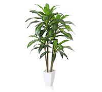 Fopamtri Artificial Dracaena Tree Decorative Plant 120 cm Artificial Plants Indoor with 74 Leaves, Tropical Fake Plant in Pot for House Bedroom Office Garden Store Decoration