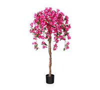 Fopamtri Artificial Plants Bougainvillea Tree 120 cm Artificial Blossom Tree, Fake Plants in Pot Large Pink Artificial Tree with Flowers for Home House Office Garden Decoration (1 Pack)