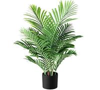 Fopamtri Artificial Plants Indoor Faux Areca Palm 90 cm in Plastic Pot Large Fake Tropical Palm Plants with Artificial Foliage for Home House Office Decoration (1 Pack)